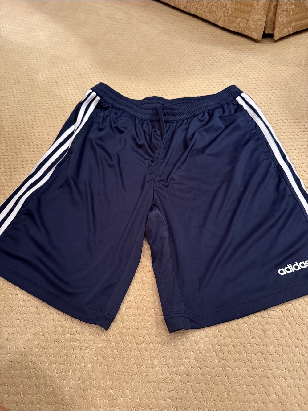 adidas climacool Navy Athletic Shorts with White Side Stripes
